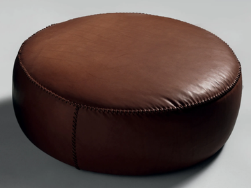 CASABLANCA - Round leather pouf by Black Tie - view 3
